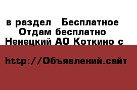  в раздел : Бесплатное » Отдам бесплатно . Ненецкий АО,Коткино с.